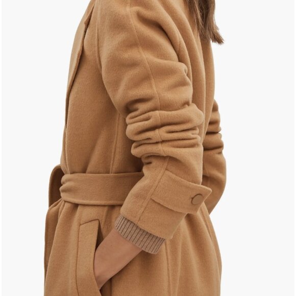 Reiss Emile Belted Wool Blend Coat - Picture 4 of 7